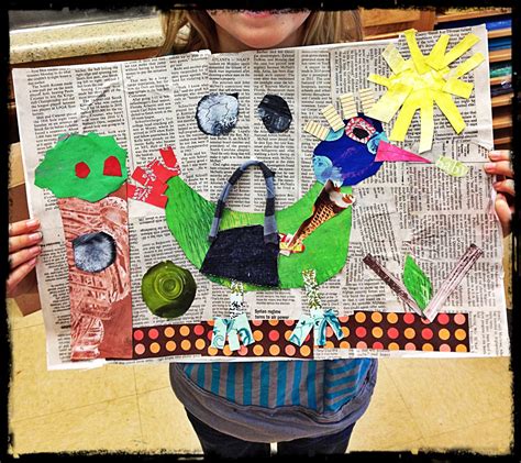 hses arty party mixed media collage