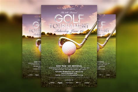 golf tournament flyer psd template  hyperpix