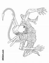 Xenomorph Alien Dksartwork sketch template