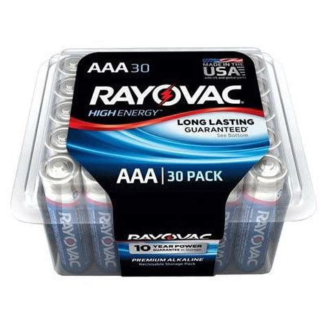 Rayovac High Energy Aaa Triple A Alkaline Batteries 30 Pack 1 Pack