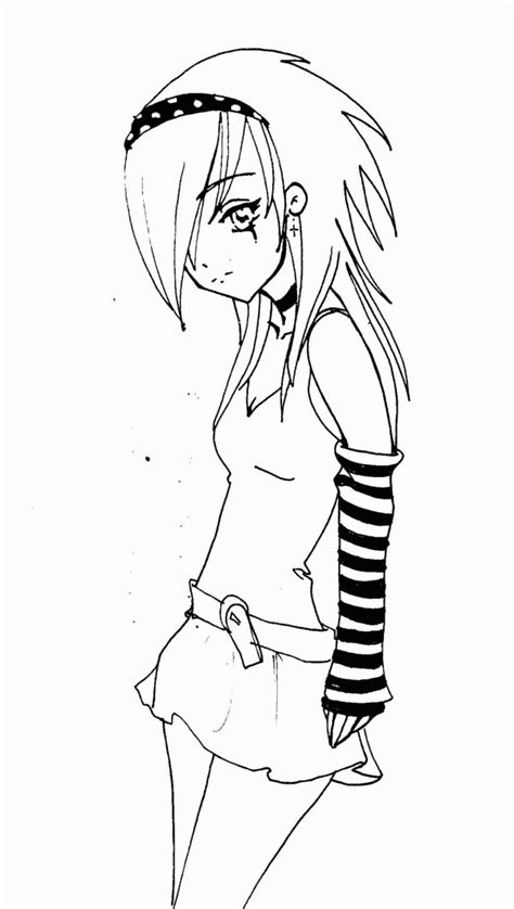 coloring pages  girls anime png  file