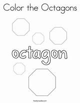 Coloring Color Octagons Print Ll Twistynoodle sketch template
