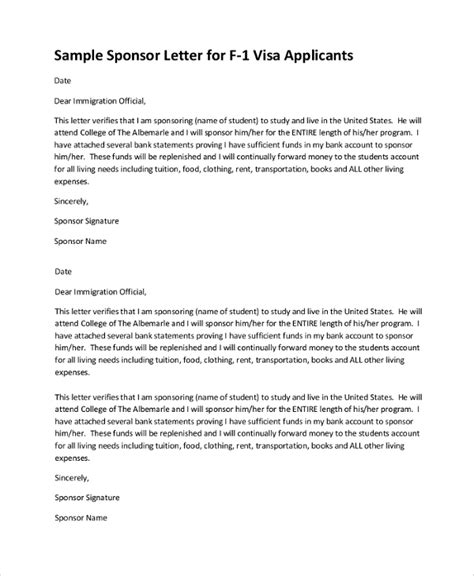 emigrate  immigrate sponsorship letter  student visa