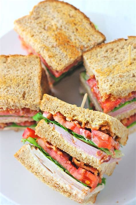 ham and turkey club sandwich now cook this