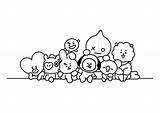 Bt21 Coloring Army sketch template