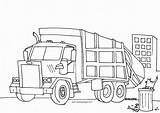Truck Coloring Garbage Trash Pages Drawing Kids Plow Colouring Trucks Printable Fire Ausmalen Print Kinder Peterbilt Für Tonka Boat Zum sketch template