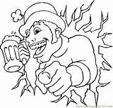 Beer Man Coloring St Pages Color Printable Patrick Holidays sketch template