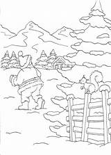Colorat Craciun Peisaj Cu Planse Desene Natale Munti Peisaje Plansa Zapada Weihnachten Ausmalbilder Albero Prin Trece Iarna Sfatulmamicilor Coloriage sketch template