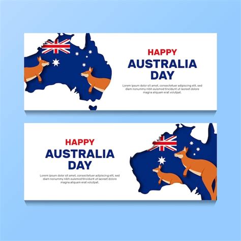 premium vector australia day  australian map baner  paper style