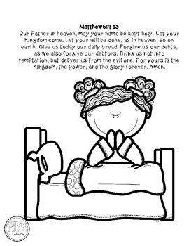 lords prayer coloring page  teaching diligently tpt