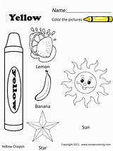 Yellow Coloring Pages Toddlers Printable sketch template