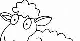 Kambing Kartun Mewarnai Domba Kumpulan Rumput Makan Keren Simple Animasi sketch template