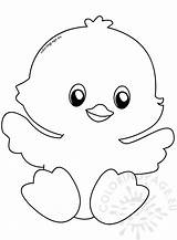 Easter Chick Cute Happy Drawing Coloring Printable Drawings Baby Paintingvalley Coloringpage Eu sketch template