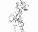 Miku Hatsune Coloring Pages Project Enjoy Print Sketch Template Library Clipart sketch template