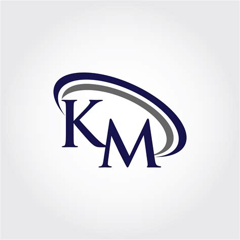 monogram km logo design  vectorseller thehungryjpeg