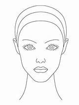 Face Blank Template Drawing Makeup Templates Outline Sketch Female Faces Drawings Clipart Coloring Make Draw Girl Fashion Woman Cliparts Chart sketch template