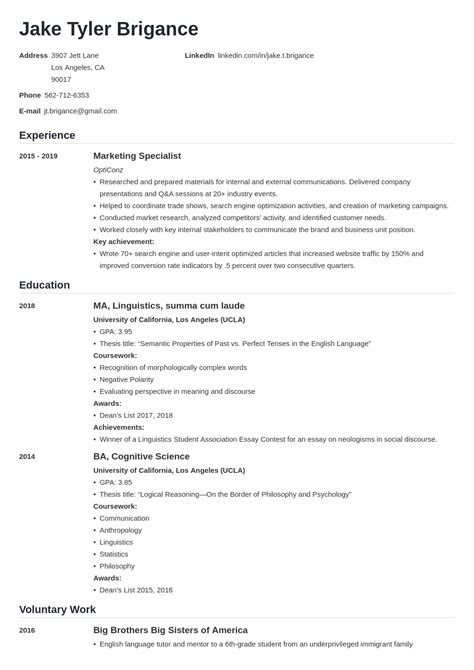 law student resume   legal experience template
