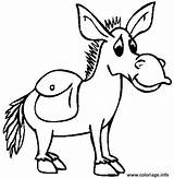 Donkey Coloriage Asino Ane Colorare Disegno Christmas Mule Schede Colorier Operative sketch template