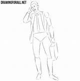 Draw Man Businessman Drawingforall Stepan Ayvazyan sketch template