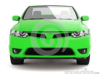 compact green car front view stock images image