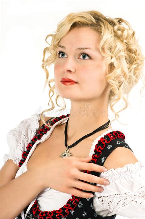 beautiful german girl in dirndl stock image image of