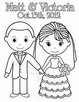 Coloring Pages Printable Wedding Kids Groom Bride Personalized Book Library Clip Choose Board Popular sketch template