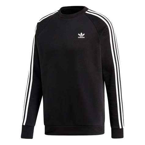 adidas originals  stripes crew black ss