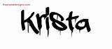 Krista Name Tattoo Graffiti Designs sketch template