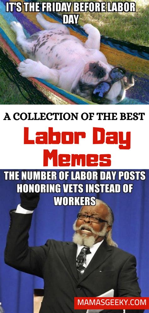 a collection of the best labor day memes