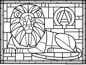 stained glass coloring sheet coloring pages  kids   adults