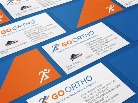 ortho cleveland orthopedic specialists business card design