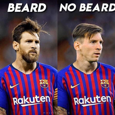 Beard Or No Beard For Messi 👇 Messi Futebol Ideias De