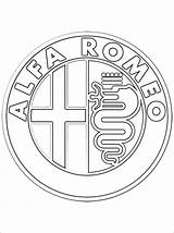 Alfa Romeo Logo Coloring Pages Logos Printable Print Kids Pdf sketch template