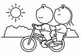 Bike Coloring Pages Riding Getcolorings sketch template