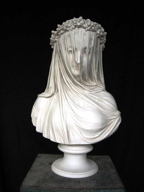 veiled lady  marble bust    primadimorasculpture