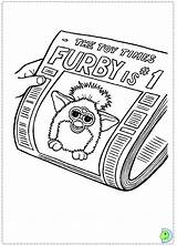 Coloring Dinokids Furby Furbys Pages Close Coloringdolls sketch template