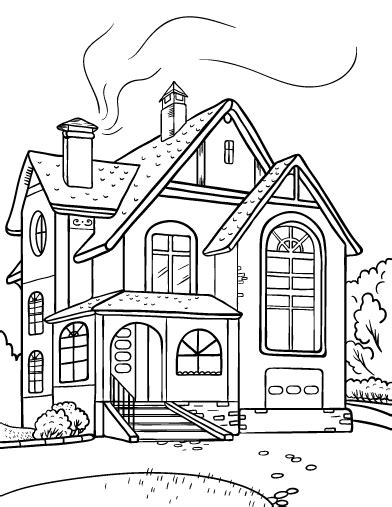 printable house coloring page     httpcoloringcafe