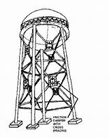 Water Tower Drawing Tank Getdrawings sketch template