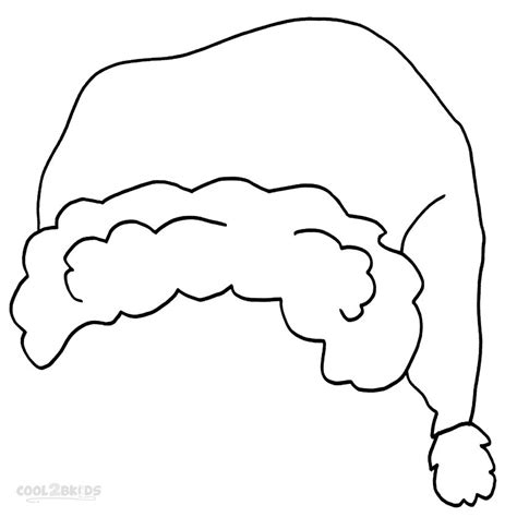 printable santa hat coloring pages  kids coolbkids clipart