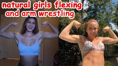 Girls Flexing Biceps And Arm Wrestling Youtube