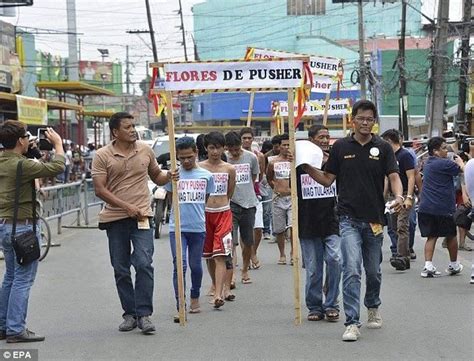 11 dealers are forced to do a walk of shame in the philippines daily mail online