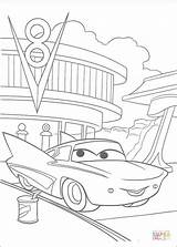 Flo Cars Pages Coloring Disney Color sketch template