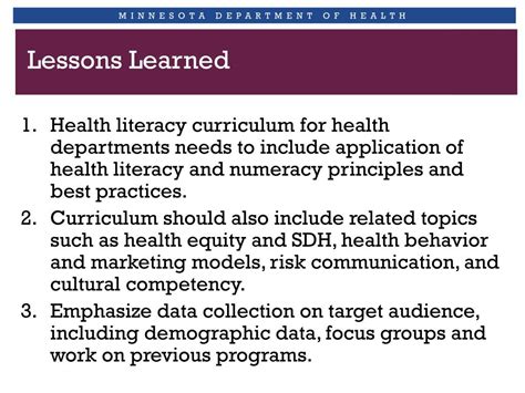 addressing health literacy  state health departments powerpoint  id