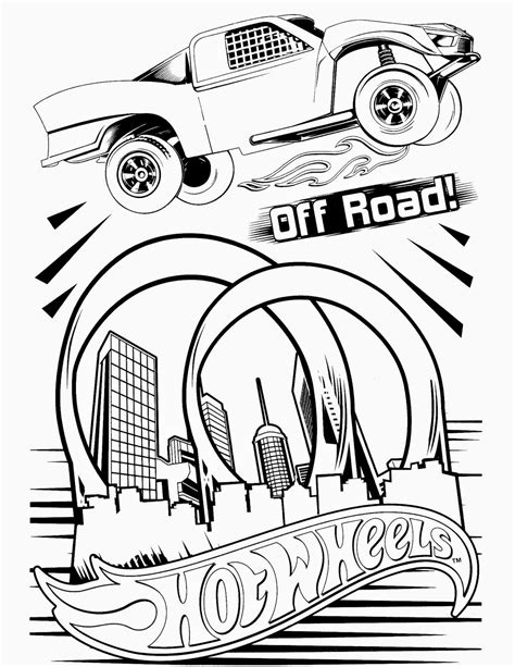 printable hot wheels coloring pages
