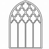 Window Coloring Windows Gothic Church Pages Glass Stained Box Die Drawing Laser Dies Architecture Luminary Grand Poppystamps Popular Memory Frames sketch template