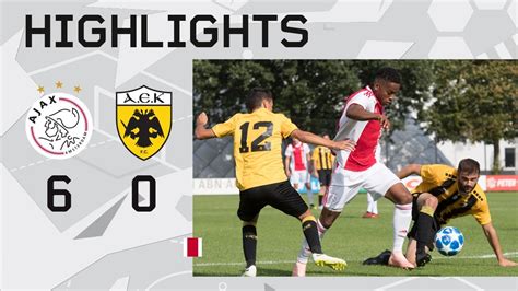 highlights ajax  aek athene  uefa youth league youtube