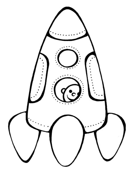 coloring page rocket