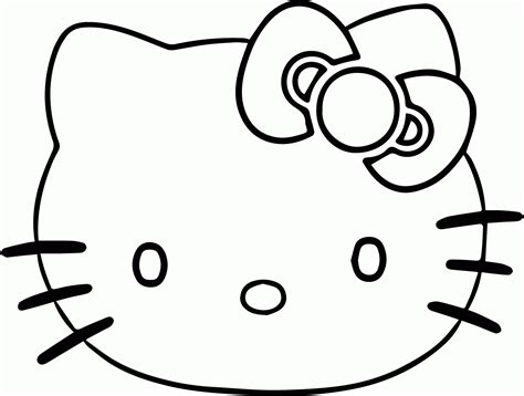 kitty face coloring page coloring home