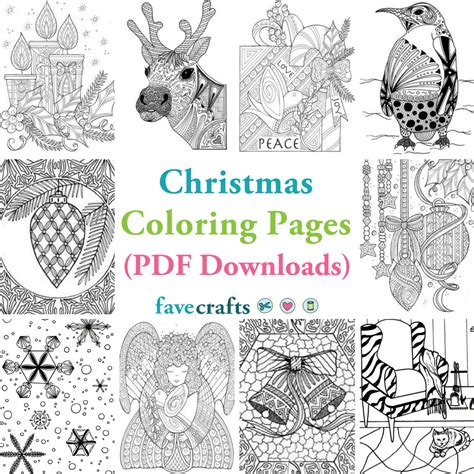 christmas coloring pages  pdfs favecraftscom