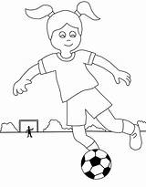 Soccer Coloring Pages Girl Kids Color Clipart Football Player Playing Drawing Play Print Printable Sports Getdrawings Boys Colorings Getcolorings Juventus sketch template